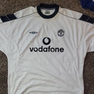 Manchester United 2000/2001 Away Umbro Vodafone Vintage Football Jersey XXL